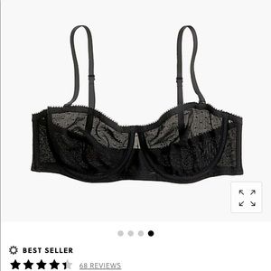 J. Crew Balconette two way bra size 36c black